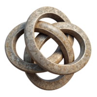 serene traditional Interlocking Circles Modern Art Cutout premium png