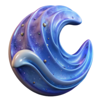 beautiful modern Interstellar Wave Cutout on Transparent Background exclusive png