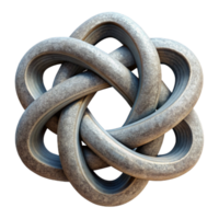 beautiful rustic Intertwined Lines with Depth Illusion Cutout premium png