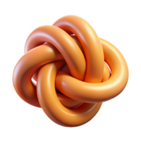 dramatic artistic Intricate Knot Cutout with Warm Tones authentic png