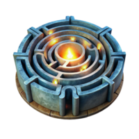 magnificent minimalist Intricate Luminari Labyrinth Cutout Illuminated Path professional png