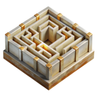 serene rustic Intricate Luminari Maze Isolated with Detailed Pathways high resolution png