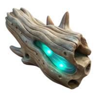 dramatic classic Intricate Luminescent Driftwood Piece Transparent Background high quality png