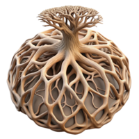 elegant artistic Intricate Root System Transparent Background Cutout authentic png