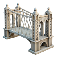beautiful traditional Intricate Wireframe Bridge Isolated Cutout Element authentic png