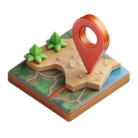 stunning rustic Invisible Territory Map Isometric View Cutout high quality png