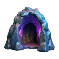 wonderful modern Iridescent Cave Passage Isolated with Dark Shadows original png