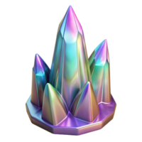 dramatic abstract Iridescent Stalagmite Cutout on Transparent Background high resolution png