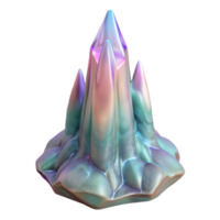 serene artistic Iridescent Stalagmite Transparent Background Cutout Front View authentic png