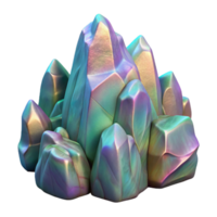 serene contemporary Iridescent Stalagmite Transparent Background Cutout Front View original png