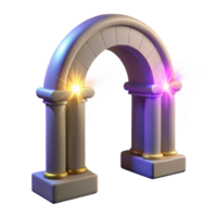 impressive minimalist Isolated Archway with Dramatic Light Beams authentic png