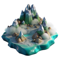 impressive abstract Isolated Fractal Fjord Soft Blue Gradient Transparent Background exclusive png