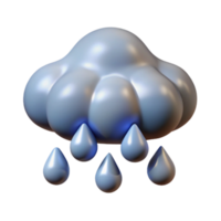 dramatic abstract Isolated Rain Cloud with Falling Raindrops high quality png