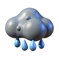 serene creative Isolated Rain Cloud with Falling Raindrops png