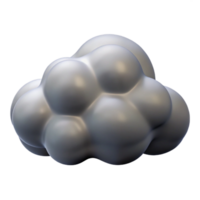 elegant abstract Isolated Storm Cloud Element with Soft Edges and Grey Tones premium png