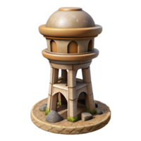 vibrant artistic Isolated Terraform Tower with Detailed Surface Texture high resolution png
