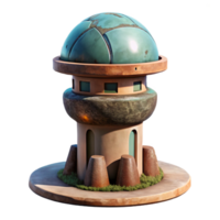 beautiful traditional Isolated Terraform Tower with Detailed Surface Texture png