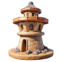 serene minimalist Isolated Terraform Tower with Detailed Surface Texture exclusive png