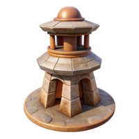 impressive artistic Isolated Terraform Tower with Detailed Surface Texture high resolution png