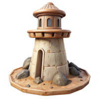 beautiful minimalist Isolated Terraform Tower with Detailed Surface Texture genuine png