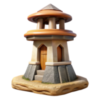 magnificent modern Isolated Terraform Tower with Detailed Surface Texture detailed png