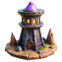 impressive artistic Isolated Terraform Tower with Detailed Surface Texture professional png