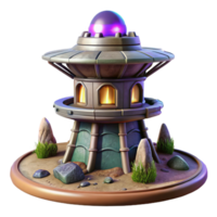 magnificent abstract Isolated Terraform Tower with Detailed Surface Texture authentic png