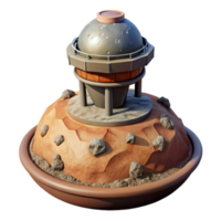 magnificent artistic Isolated Terraform Tower with Detailed Surface Texture professional png