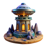 magnificent traditional Isolated Terraform Tower with Detailed Surface Texture authentic png