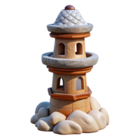 dramatic vintage Isolated Terraform Tower with Detailed Surface Texture png