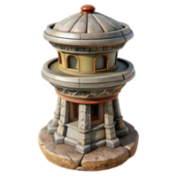 extraordinary rustic Isolated Terraform Tower with Detailed Surface Texture original png