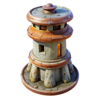 magnificent rustic Isolated Terraform Tower with Detailed Surface Texture exclusive png