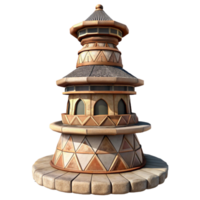 impressive contemporary Isolated Terraform Tower with Detailed Surface Texture authentic png