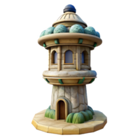 wonderful minimalist Isolated Terraform Tower with Detailed Surface Texture png