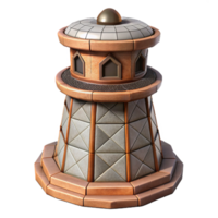 dramatic classic Isolated Terraform Tower with Detailed Surface Texture professional png