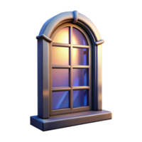 impressive artistic Isolated Window with Light Reflection Transparent Background authentic png