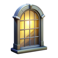 beautiful modern Isolated Window with Light Reflection Transparent Background high resolution png