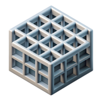 wonderful abstract Isometric Grid Pattern Depth Illusion Transparent Background png