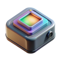 beautiful classic Isometric Spectral Mapping Device Icon Transparent Background high resolution png