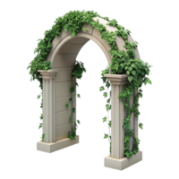 serene traditional Ivy Covered Archway Side View Isolated Cutout high quality png