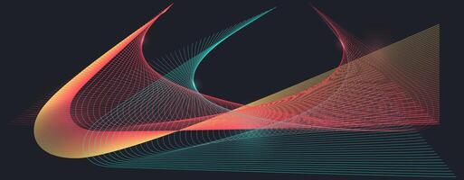 A colorful abstract design on a black background vector