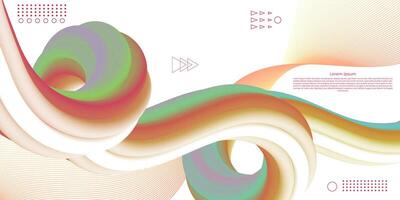 Abstract background with colorful waves and lines vector