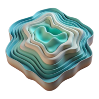magnificent creative Layered Topographic Map Cutout Isolated Element high quality png