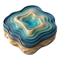 stunning abstract Layered Topographic Map Cutout Isolated Element professional png