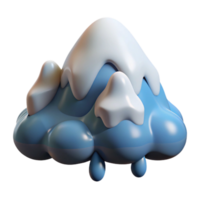 elegant artistic Liquid Sky Merging with Snow Capped Mountains Isolated exclusive png