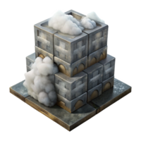 wonderful artistic Low Angle Foggy City Block Transparent Background authentic png