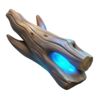 magnificent minimalist Luminescent Driftwood Piece Cutout with Natural Texture premium png
