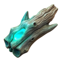 impressive rustic Luminescent Driftwood Fragment Top View Cutout png