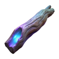 impressive artistic Luminescent Driftwood Side View Isolated original png