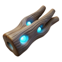 wonderful creative Luminescent Driftwood Studio Shot Transparent Background authentic png